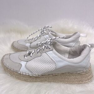 Marc Fisher | espadrille sneakers 8.5 white & cream.